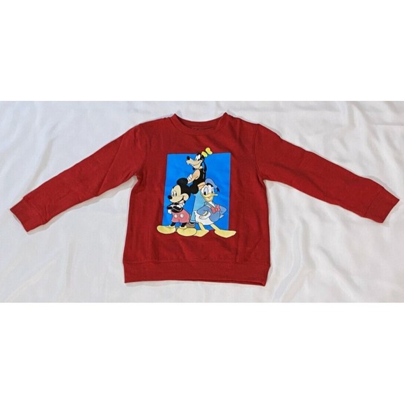 Disney's Mickey and Friends Long Sleeve Red Sweatshirt Kids size Small - Picture 4 of 8